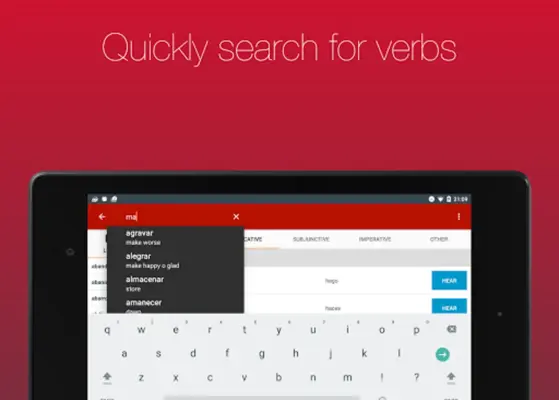 Spanish Verbs android App screenshot 9