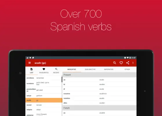 Spanish Verbs android App screenshot 10